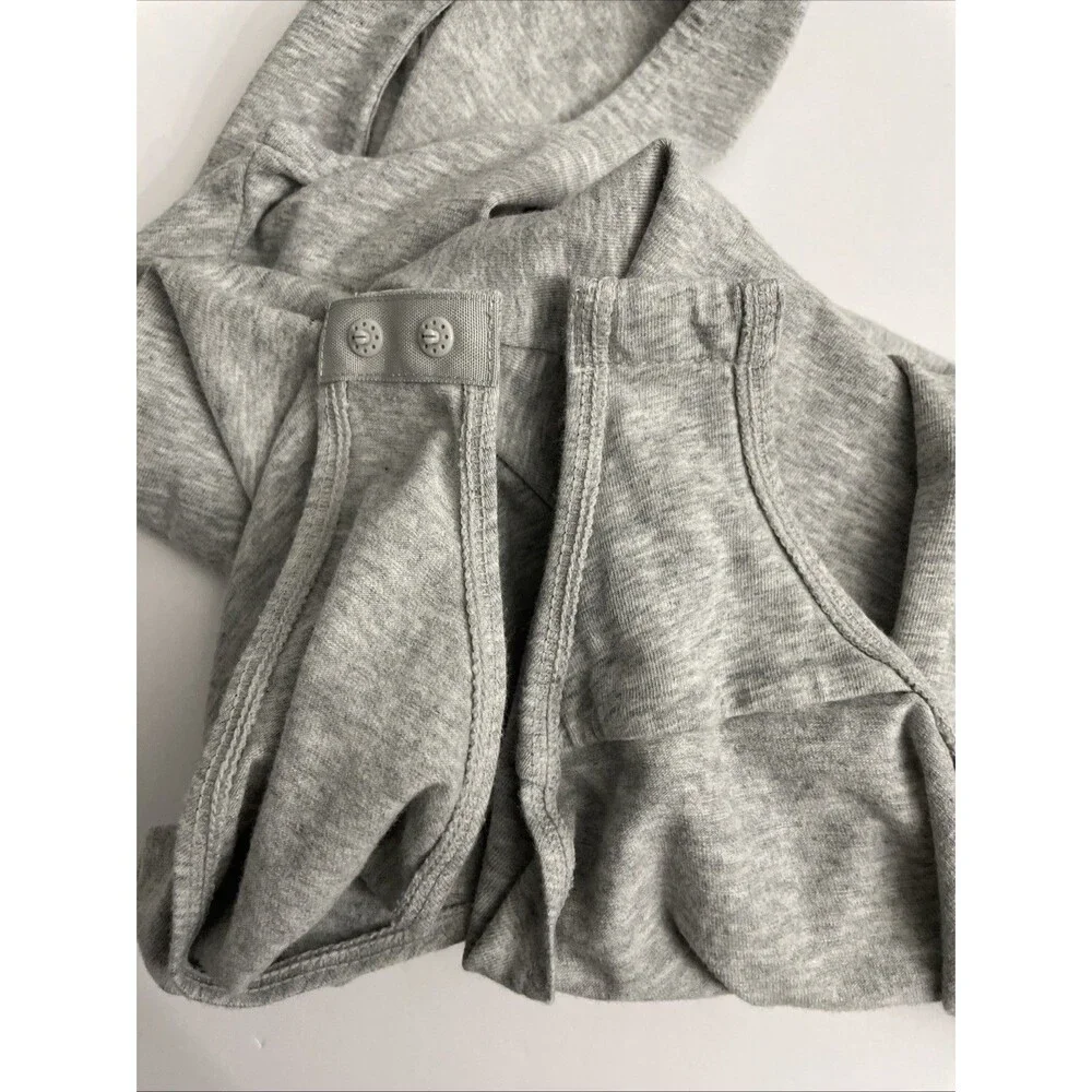H&M Women’s Grey Sleeveless Bodysuit Sz M Mesh Panel Stretch Fitted Top Clubwear